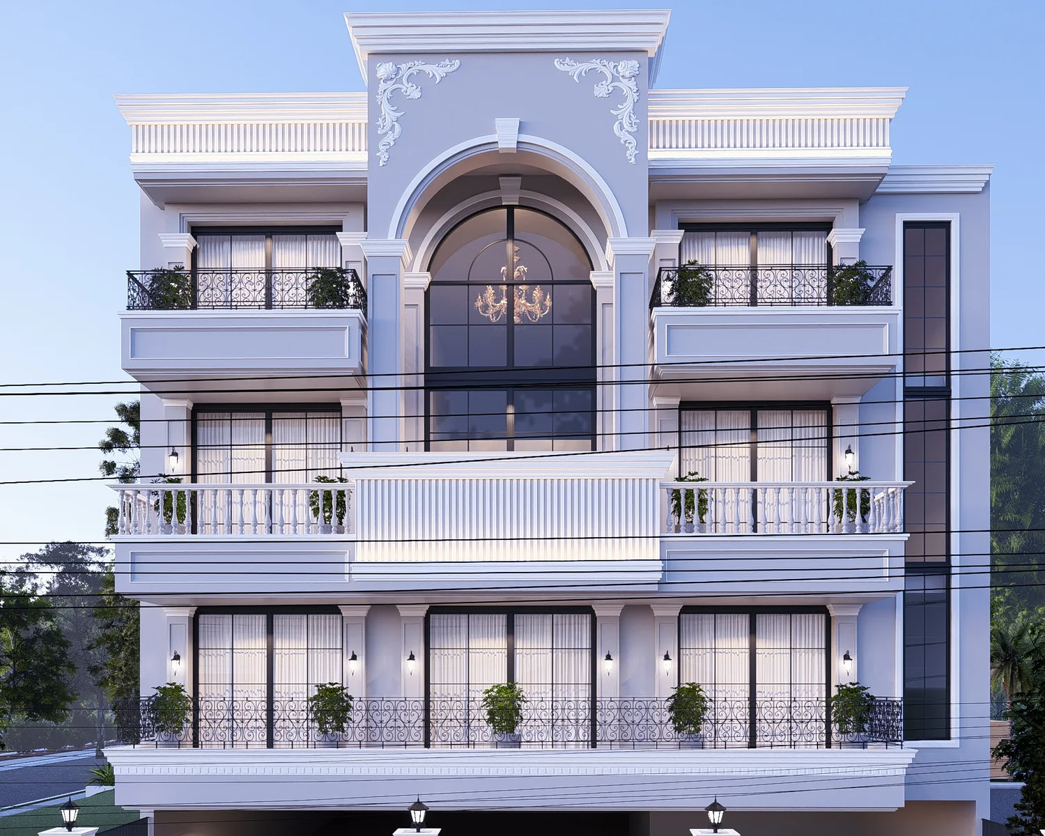 AKS Architecture Studio project in design, elevation render 11