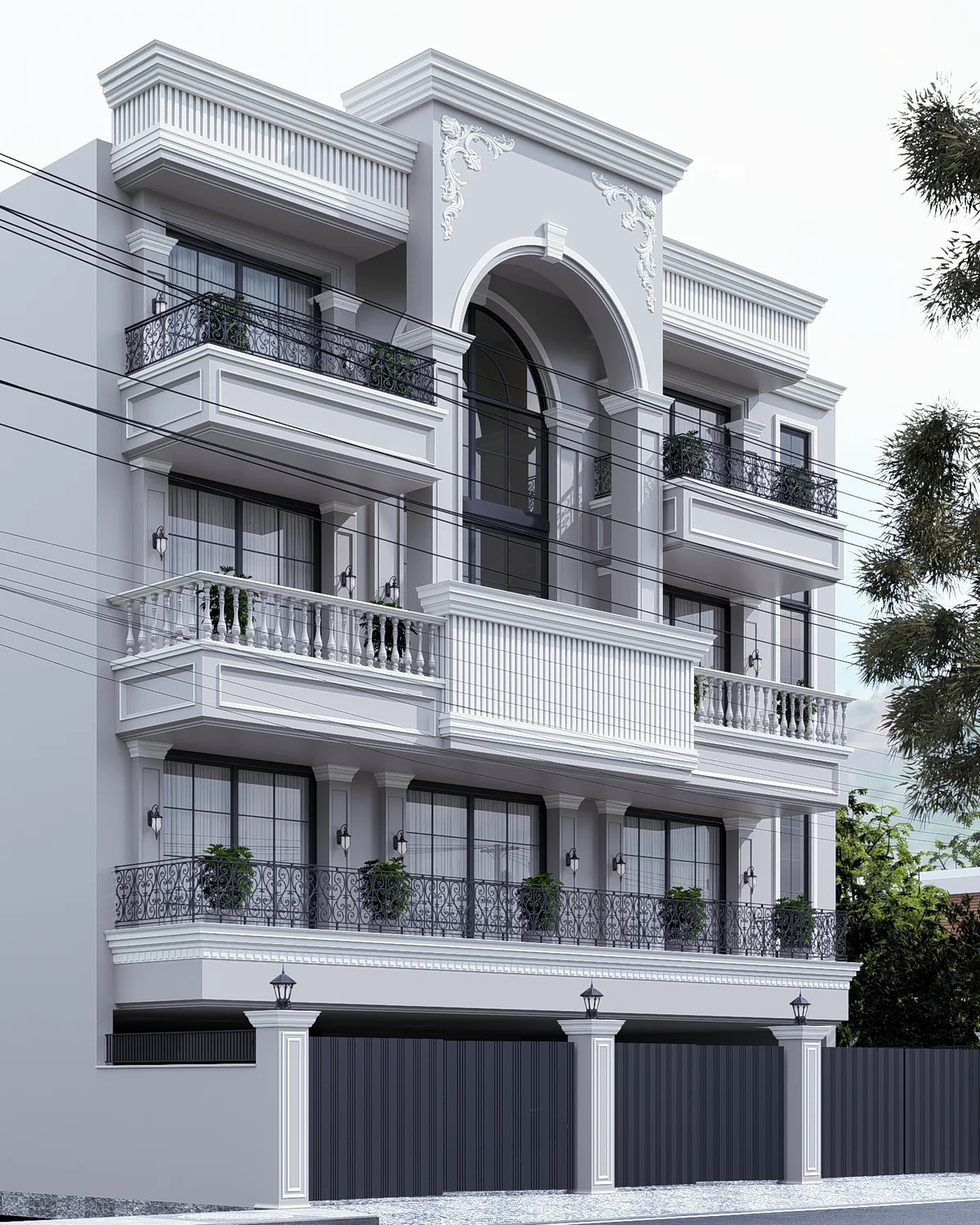 AKS Architecture Studio project in design, elevation render 12