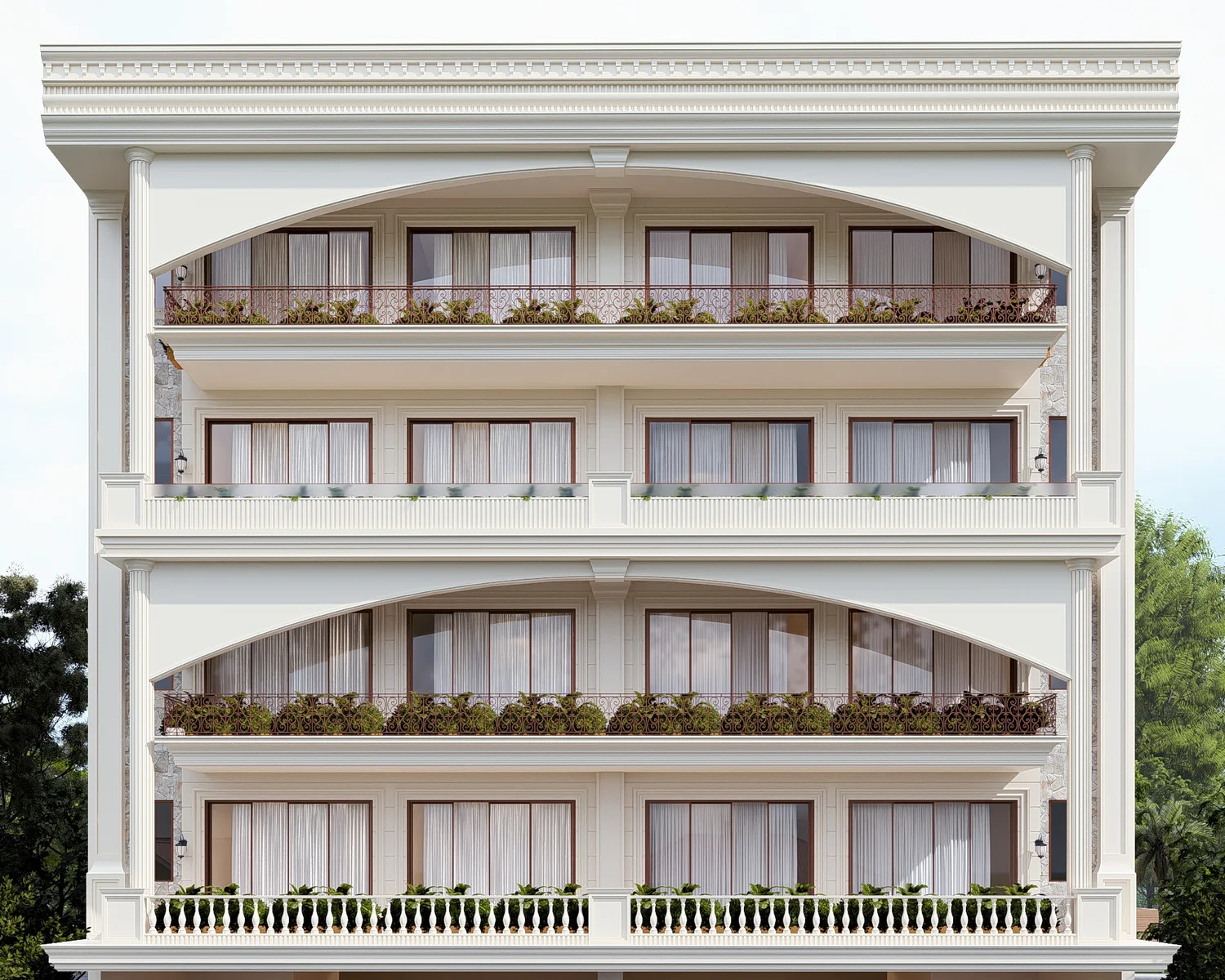 AKS Architecture Studio project in design, elevation render 13