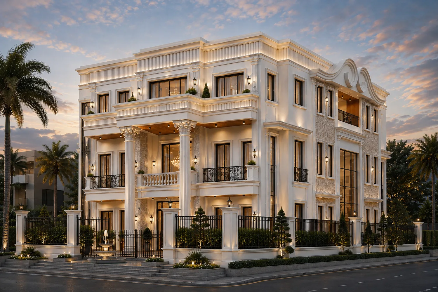 AKS Architecture Studio project in design, elevation render 2