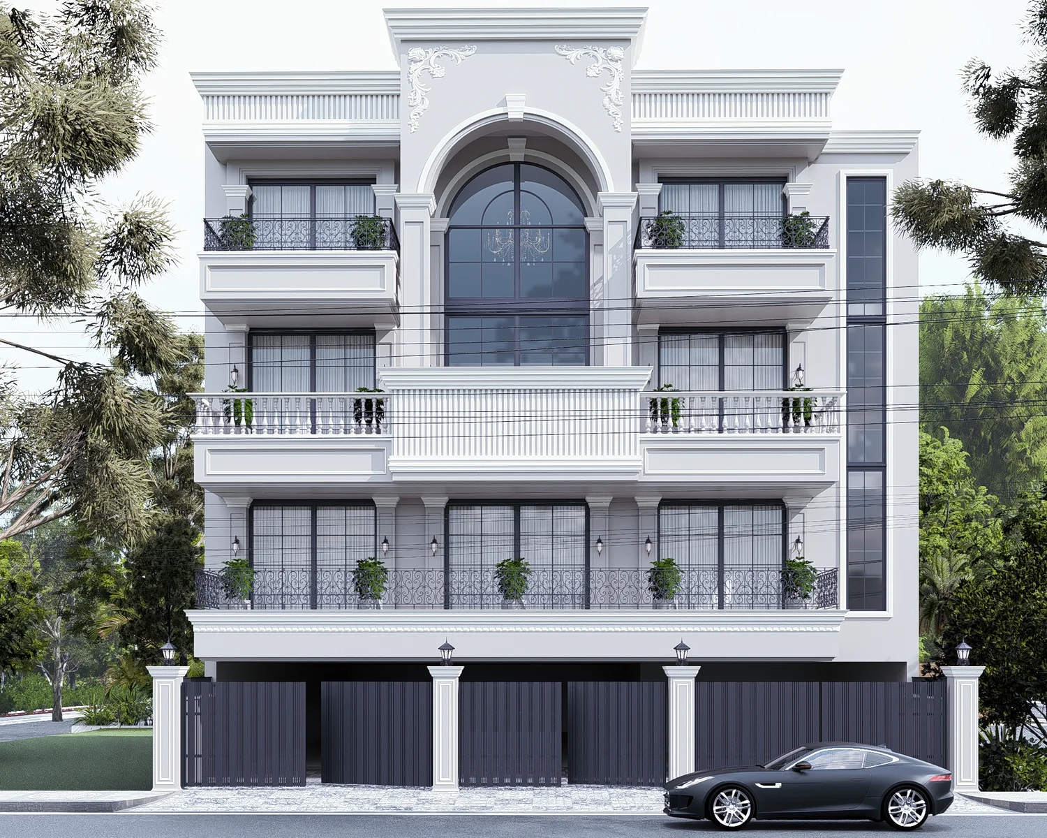 AKS Architecture Studio project in design, elevation render 9